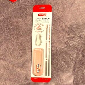 *3/$20* Dash Super Straw Magnetic Collapsible in Pink. Fits 24 Oz. New.